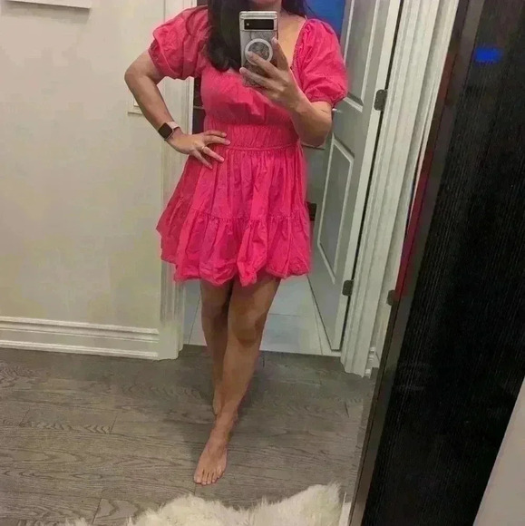 women's hot pink stretchy dress - xs - Picture 5 of 5